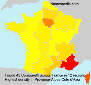Surname Comparetti in France Surname Comparetti in France