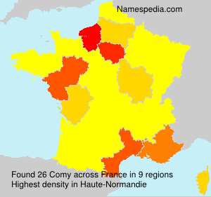 Surname Comy in France Surname Comy in France