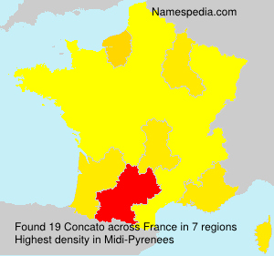 Surname Concato in France Surname Concato in France