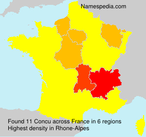 Surname Concu in France Surname Concu in France