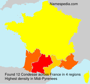 Surname Condesse in France Surname Condesse in France