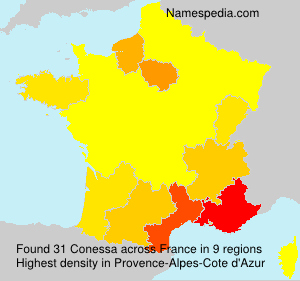 Surname Conessa in France Surname Conessa in France