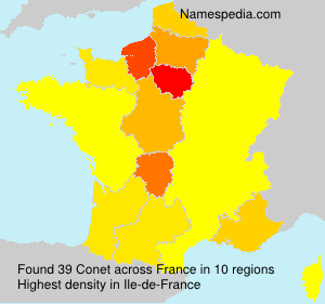 Surname Conet in France Surname Conet in France