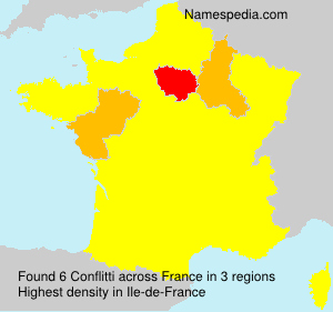 Surname Conflitti in France Surname Conflitti in France