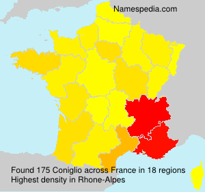 Surname Coniglio in France Surname Coniglio in France