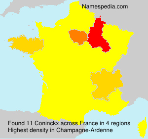 Surname Coninckx in France Surname Coninckx in France