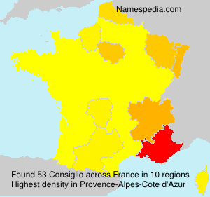Surname Consiglio in France Surname Consiglio in France