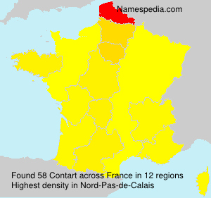 Surname Contart in France Surname Contart in France