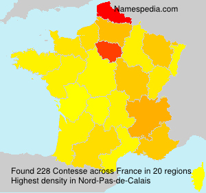 Surname Contesse in France Surname Contesse in France