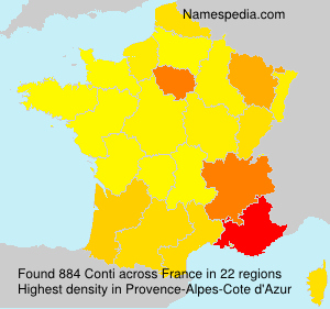 Surname Conti in France Surname Conti in France