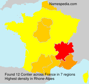 Surname Contier in France Surname Contier in France