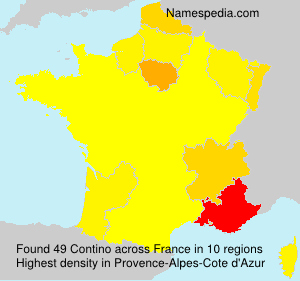 Surname Contino in France Surname Contino in France