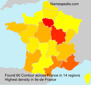 Surname Contour in France Surname Contour in France