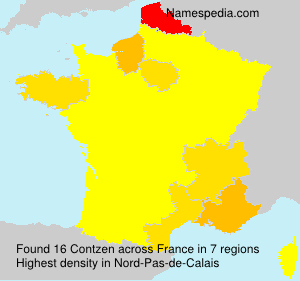 Surname Contzen in France Surname Contzen in France