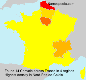 Surname Convain in France Surname Convain in France