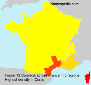 Surname Conventi in France Surname Conventi in France