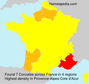 Surname Conzales in France Surname Conzales in France