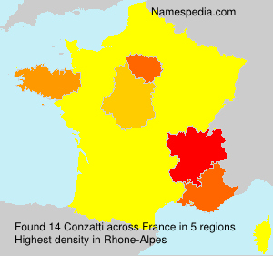 Surname Conzatti in France Surname Conzatti in France