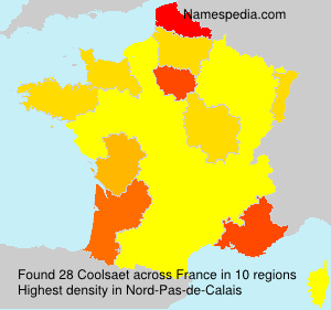 Surname Coolsaet in France Surname Coolsaet in France