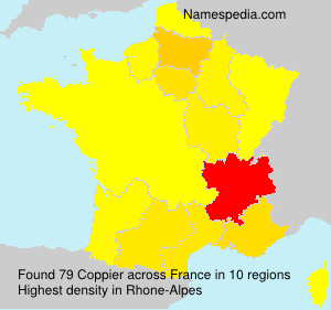 Surname Coppier in France Surname Coppier in France