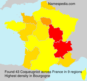 Surname Coqueugniot in France Surname Coqueugniot in France