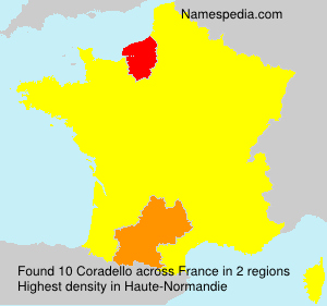 Surname Coradello in France Surname Coradello in France