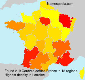 Surname Corazza in France Surname Corazza in France