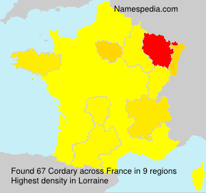 Surname Cordary in France Surname Cordary in France