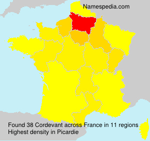 Surname Cordevant in France Surname Cordevant in France