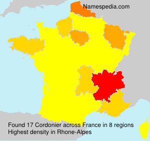 Surname Cordonier in France Surname Cordonier in France