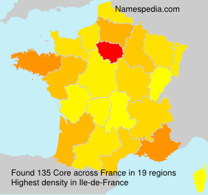Surname Core in France Surname Core in France