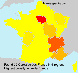 Surname Corea in France Surname Corea in France