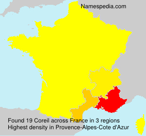 Surname Coreil in France Surname Coreil in France