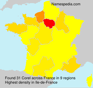 Surname Corel in France Surname Corel in France