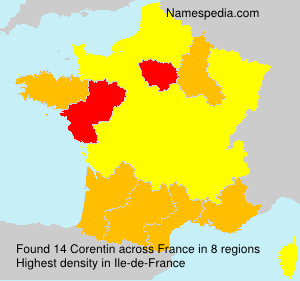 Surname Corentin in France Surname Corentin in France