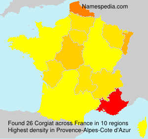 Surname Corgiat in France Surname Corgiat in France
