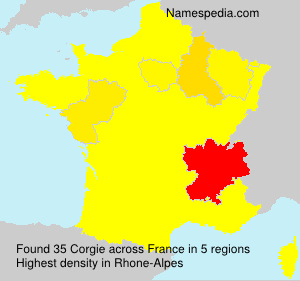 Surname Corgie in France Surname Corgie in France