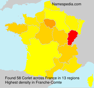Surname Corlet in France Surname Corlet in France