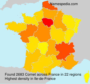 Surname Cornet in France Surname Cornet in France