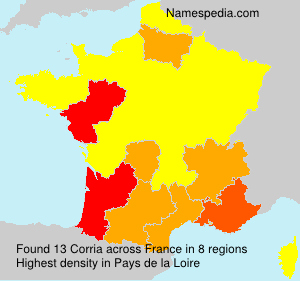 Surname Corria in France