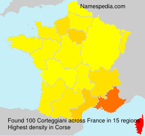 Surname Corteggiani in France