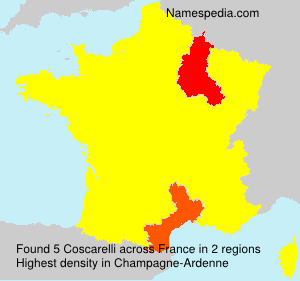 Surname Coscarelli in France Surname Coscarelli in France