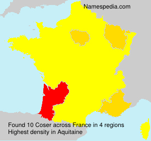 Surname Coser in France Surname Coser in France