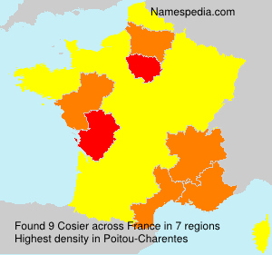 Surname Cosier in France Surname Cosier in France