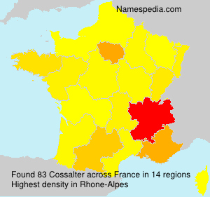 Surname Cossalter in France Surname Cossalter in France