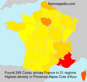 Surname Cossu in France Surname Cossu in France