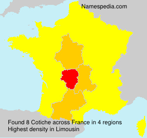 Surname Cotiche in France Surname Cotiche in France