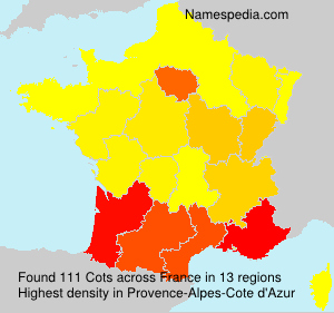 Surname Cots in France Surname Cots in France