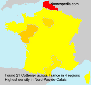 Surname Cottenier in France Surname Cottenier in France