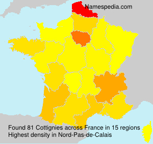 Surname Cottignies in France Surname Cottignies in France